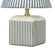 Amaris Table Lamp Cream & Green Strip