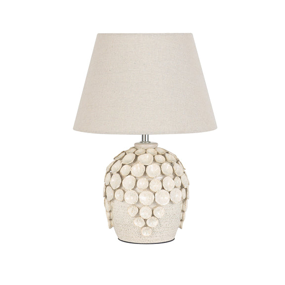 Monica Table Lamp Ivory & Natural