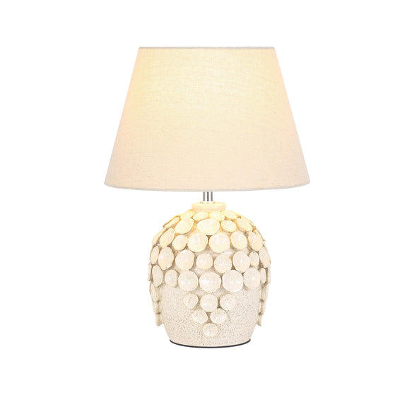 Monica Table Lamp Ivory & Natural