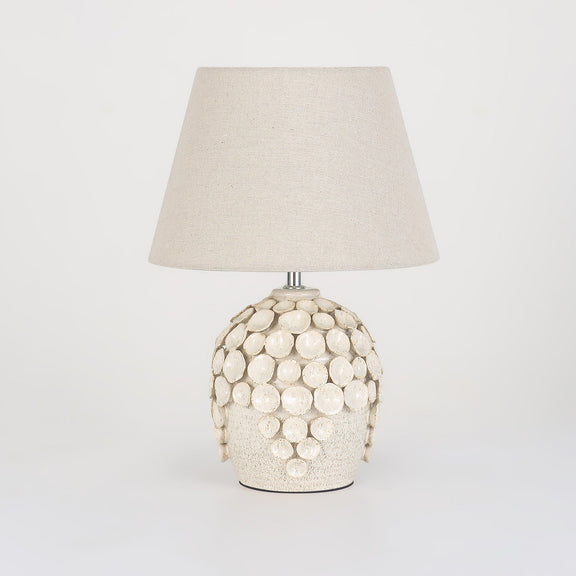 Monica Table Lamp Ivory & Natural