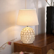 Monica Table Lamp Ivory & Natural