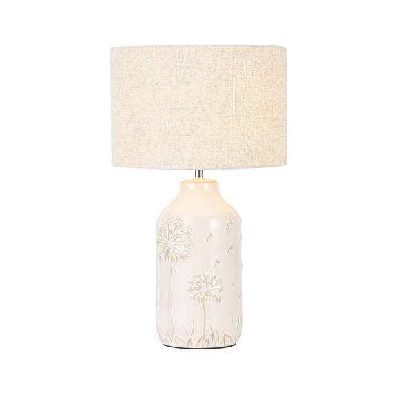 Nari Dandelion Table Lamp White & Natural