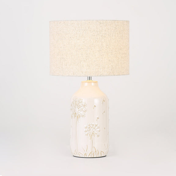 Nari Dandelion Table Lamp White & Natural