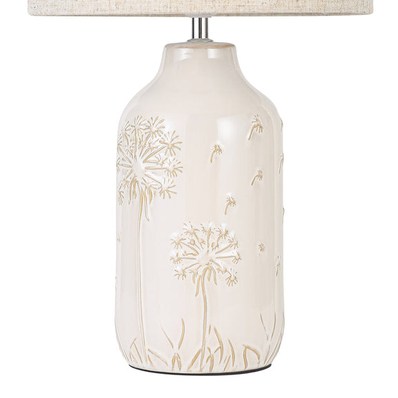 Nari Dandelion Table Lamp White & Natural