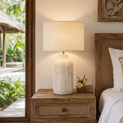 Nari Dandelion Table Lamp White & Natural