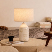 Nari Dandelion Table Lamp White & Natural