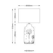 Nari Dandelion Table Lamp White & Natural