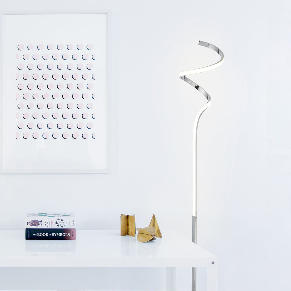 Chipper Floor Lamp Chrome Aluminium 3000K