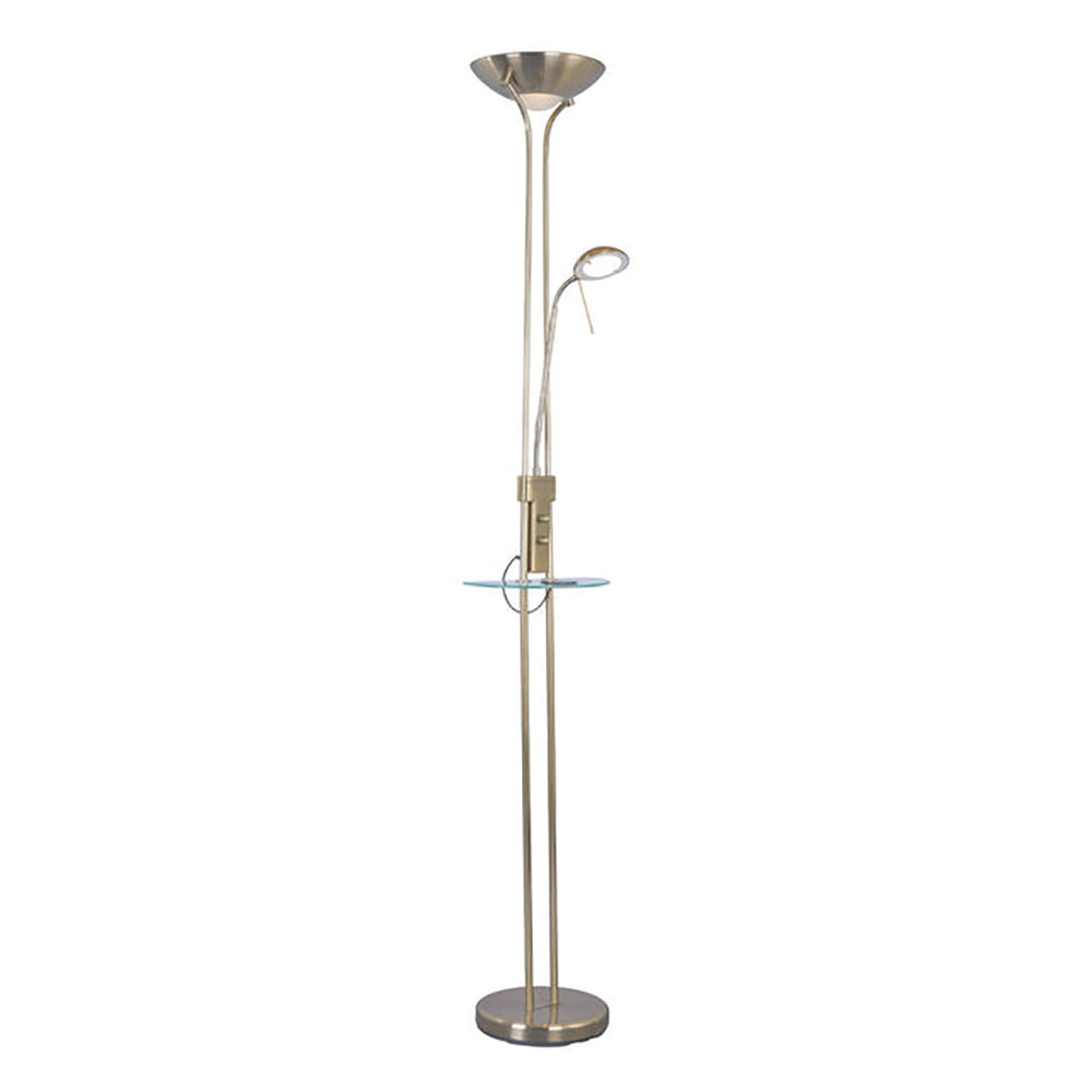 Seed Floor 2 Lamp USB & Wireless Charger Antique Brass Iron 3000K
