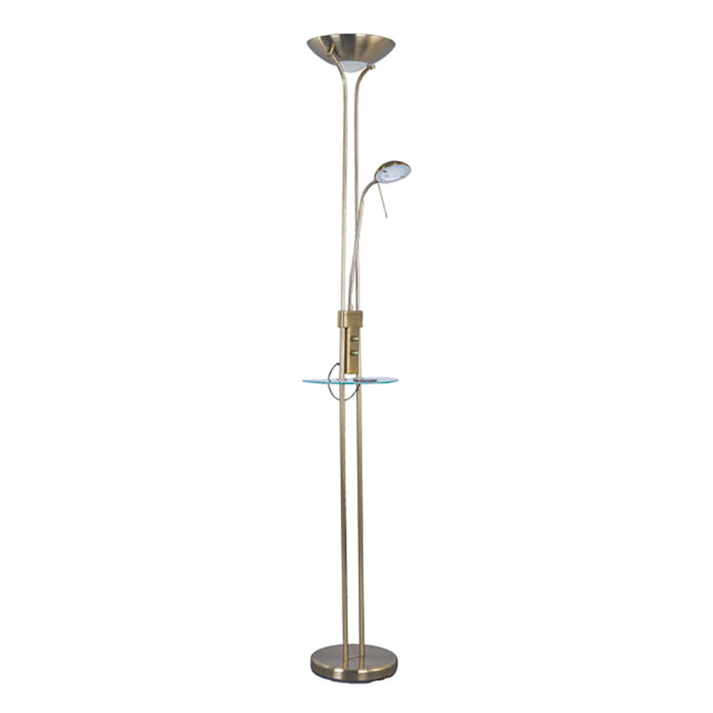 Seed Floor 2 Lamp USB & Wireless Charger Antique Brass Iron 3000K