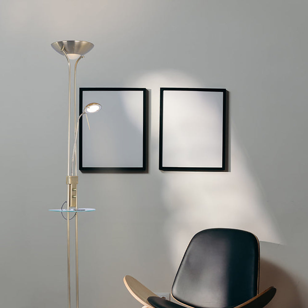Seed Floor 2 Lamp USB & Wireless Charger Antique Brass Iron 3000K