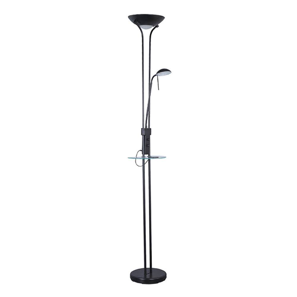 Seed Floor 2 Lamp USB & Wireless Charger Black Iron 3000K