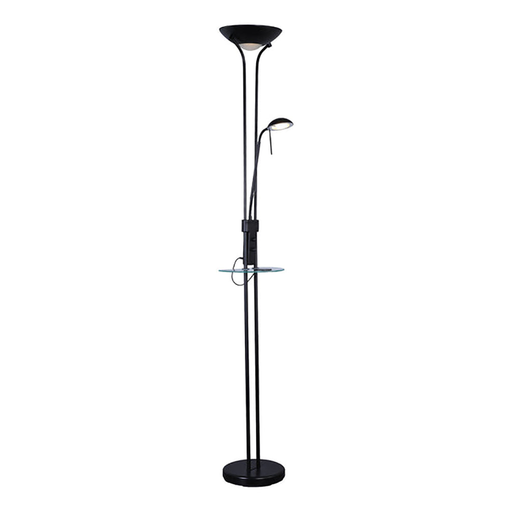 Seed Floor 2 Lamp USB & Wireless Charger Black Iron 3000K