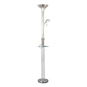 Seed Floor 2 Lamp USB & Wireless Charger Satin Chrome Iron 3000K