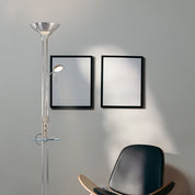 Seed Floor 2 Lamp USB & Wireless Charger Satin Chrome Iron 3000K