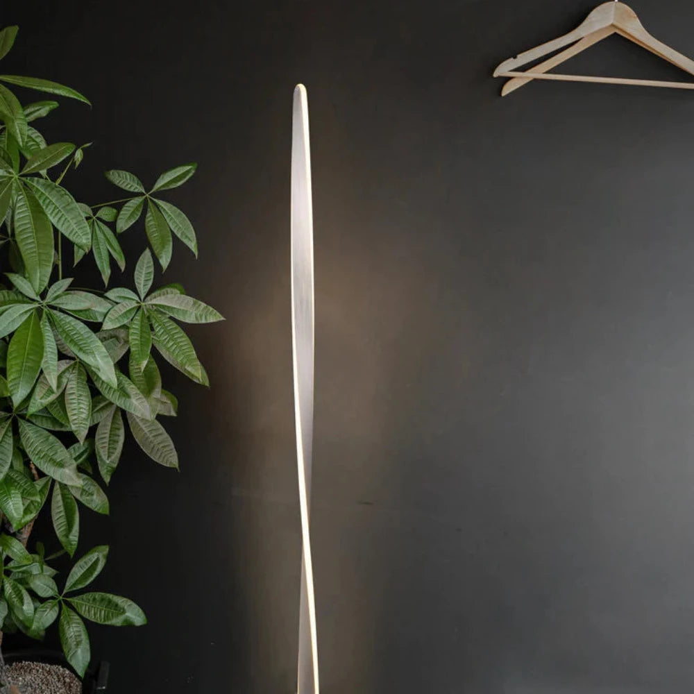 Enhalus LED Floor Lamp Chrome Metal 2900K