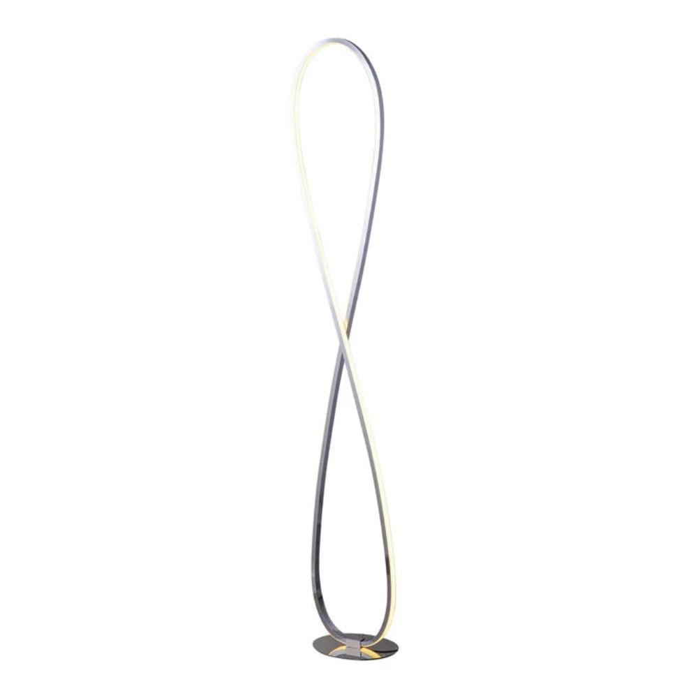 Infinite LED Floor Lamp Chrome Metal 2900K