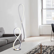 Infinite LED Floor Lamp Chrome Metal 2900K