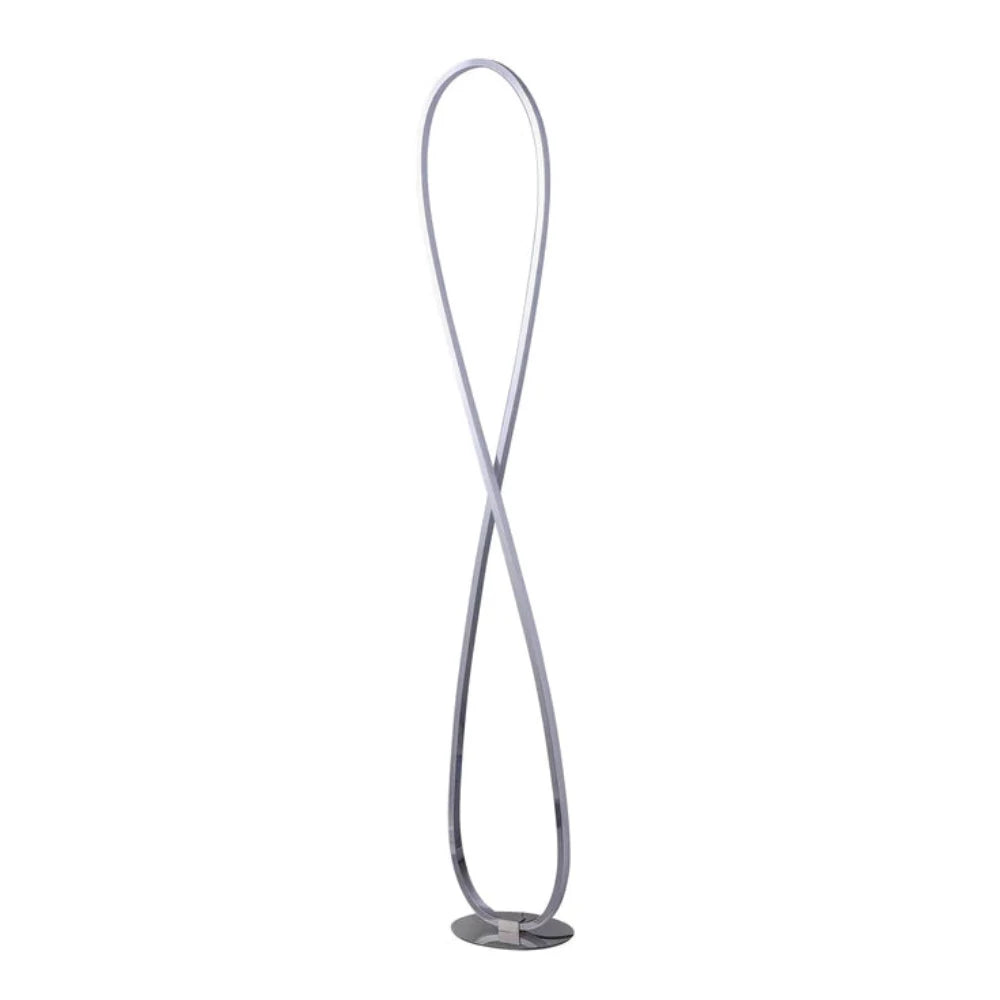 Infinite LED Floor Lamp Chrome Metal 2900K