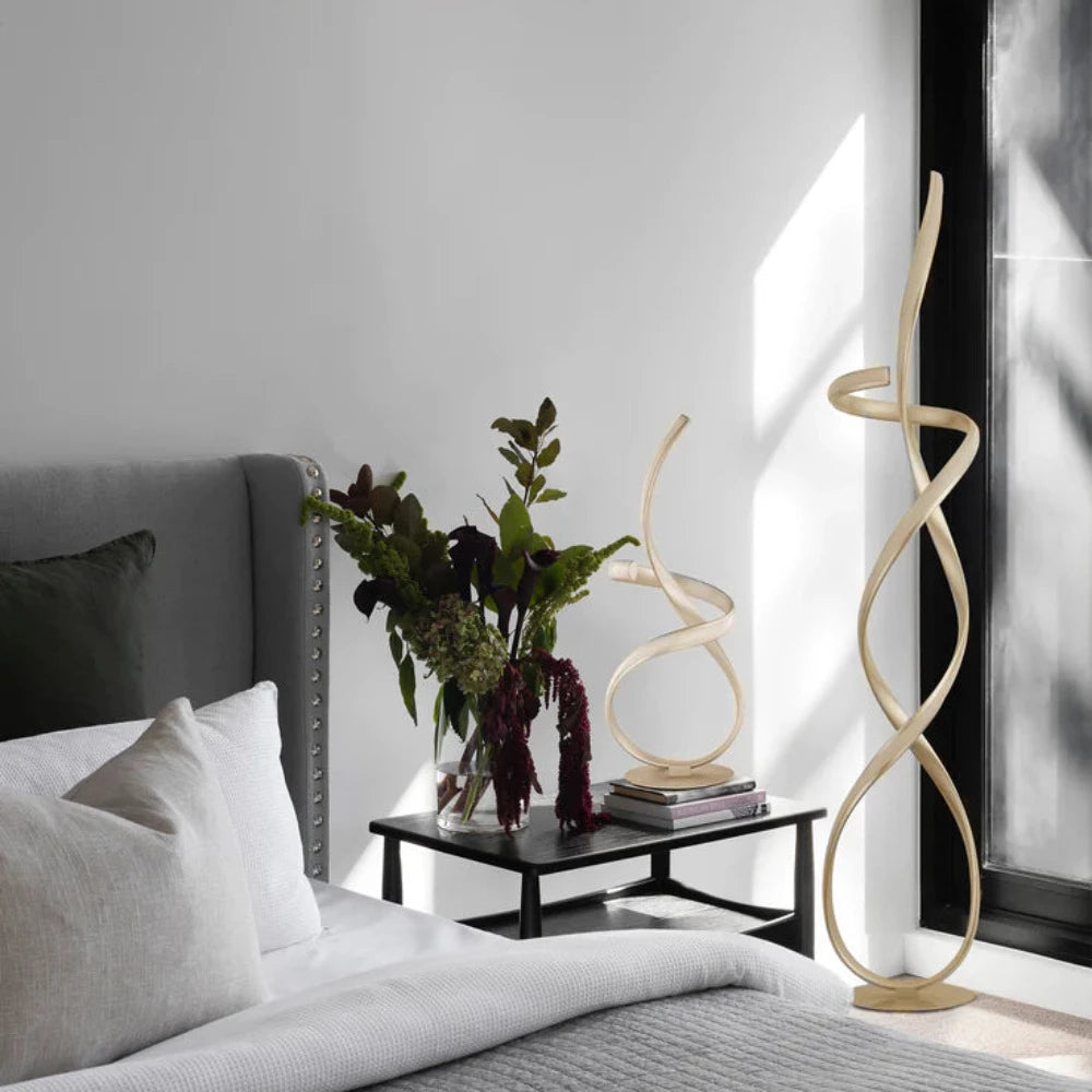 Ainhoa LED Floor Lamp Gold Metal 3000K
