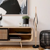 Bonnie LED Floor Lamp 30W 3000K Matt Black & Wood