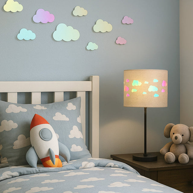 Kiki Rechargeable Cloud Pattern LED Table Lamp 3W Black & Linen