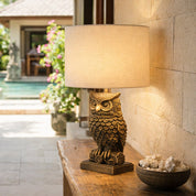Owl Sculpture LED Table Lamp 2.5W 3000K Natural & Brushed Antique Brass