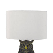 Owl Sculpture LED Table Lamp 2.5W 3000K Natural & Brushed Antique Brass