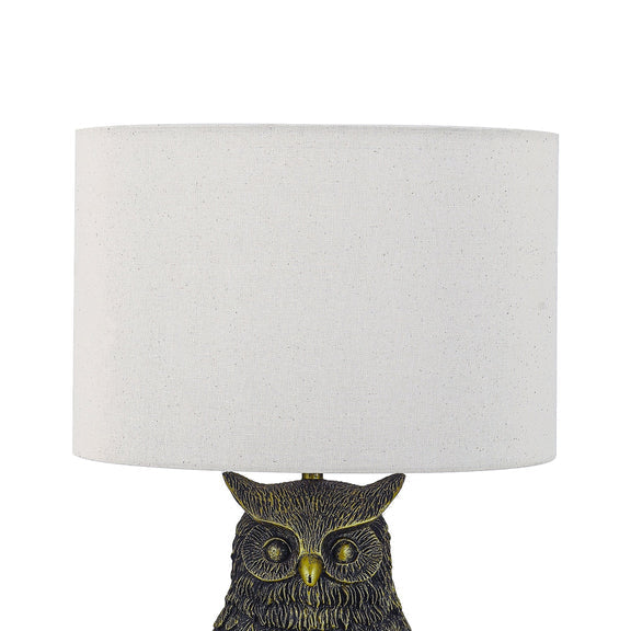 Owl Sculpture LED Table Lamp 2.5W 3000K Natural & Brushed Antique Brass