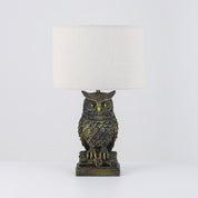 Owl Sculpture LED Table Lamp 2.5W 3000K Natural & Brushed Antique Brass