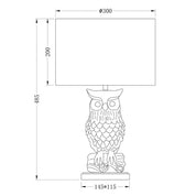 Owl Sculpture LED Table Lamp 2.5W 3000K Natural & Brushed Antique Brass