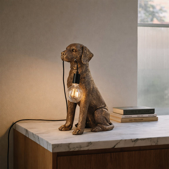 Golden Retriever LED Table Lamp 2.4W 3300K Brushed Gold