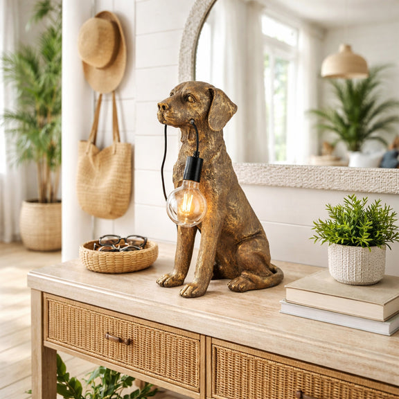 Golden Retriever LED Table Lamp 2.4W 3300K Brushed Gold