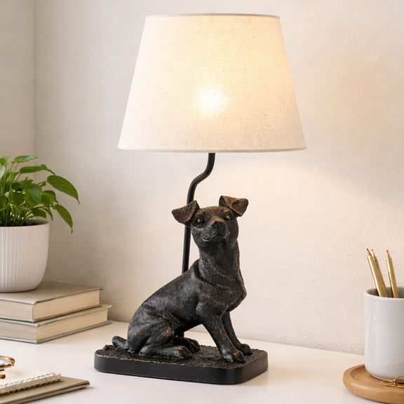 Jack Russell LED Table Lamp 2.5W 3000K Natural & Brushed Black Copper