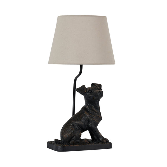 Jack Russell LED Table Lamp 2.5W 3000K Natural & Brushed Black Copper