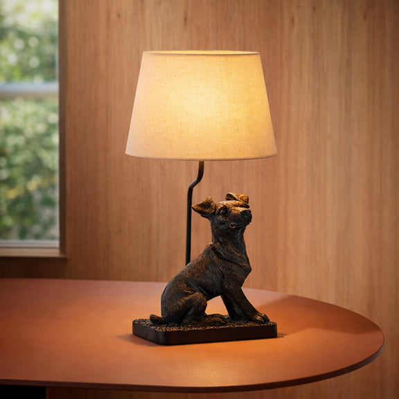 Jack Russell LED Table Lamp 2.5W 3000K Natural & Brushed Black Copper