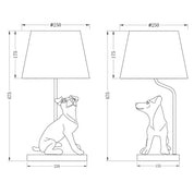 Jack Russell LED Table Lamp 2.5W 3000K Natural & Brushed Black Copper