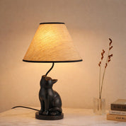 Upward Looking Cat LED Table Lamp 2.5W 3000K Natural & Brushed Black Copper