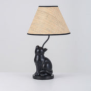 Upward Looking Cat LED Table Lamp 2.5W 3000K Natural & Brushed Black Copper