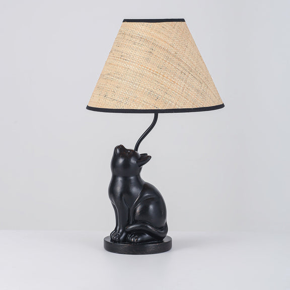 Upward Looking Cat LED Table Lamp 2.5W 3000K Natural & Brushed Black Copper