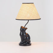 Upward Looking Cat LED Table Lamp 2.5W 3000K Natural & Brushed Black Copper