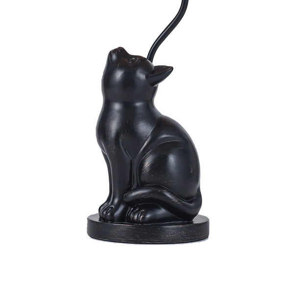 Upward Looking Cat LED Table Lamp 2.5W 3000K Natural & Brushed Black Copper