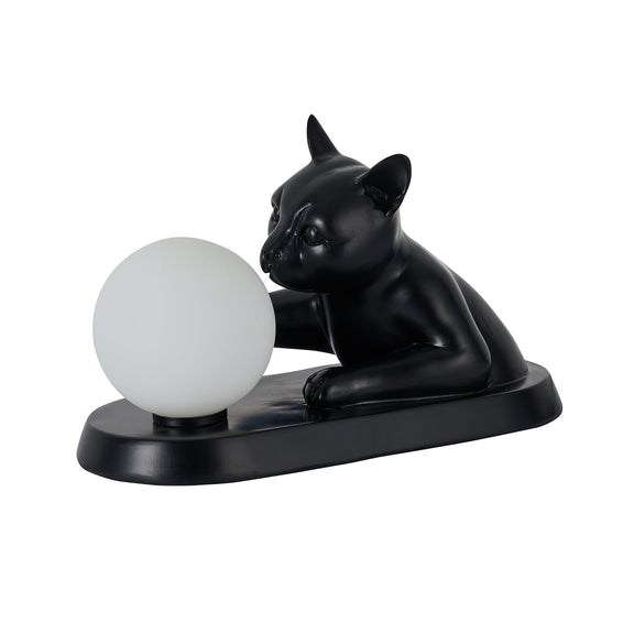 Cat Touching Ball LED Table Lamp 2.5W 3000K Opal & Black
