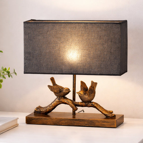 Birds on Branch LED Table Lamp 2.5W 3000K Brushed Gold & Black