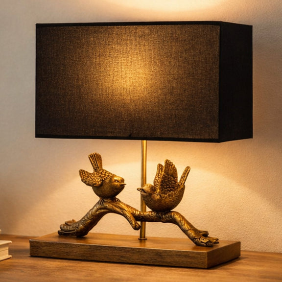 Birds on Branch LED Table Lamp 2.5W 3000K Brushed Gold & Black