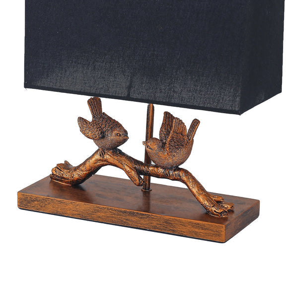 Birds on Branch LED Table Lamp 2.5W 3000K Brushed Gold & Black