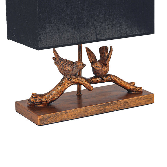 Birds on Branch LED Table Lamp 2.5W 3000K Brushed Gold & Black