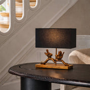 Birds on Branch LED Table Lamp 2.5W 3000K Brushed Gold & Black