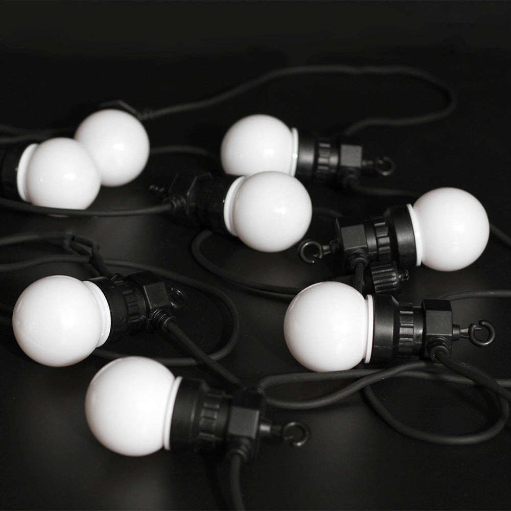 LED Festoon 10 Lights Black Opal RGBW