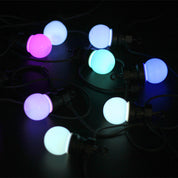 LED Festoon 10 Lights Black Opal RGBW